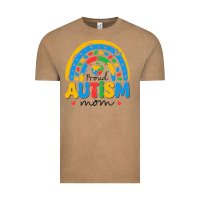 Vintage Coffee proud autism mom rainbow Vintage Tee - CowhideDigitalArt