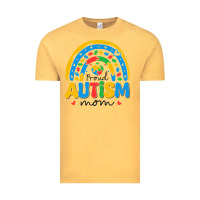Vintage Mustard proud autism mom rainbow Vintage Tee - CowhideDigitalArt