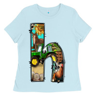 Baby Blue farm life alphabet lowercase letters h Ladies Tee - BundleAndBundleShop