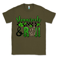 Army Green St. Patrick's Day Shamrock and roll Classic Tee - OliviaCreatesArt