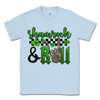 Dusty Blue St. Patrick's Day Shamrock and roll Classic Tee - OliviaCreatesArt