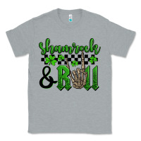 Heather Grey St. Patrick's Day Shamrock and roll Classic Tee - OliviaCreatesArt