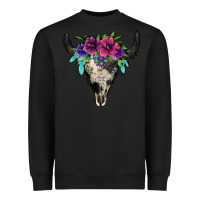 Black cowhide bull skull Heavyweight Sweatshirt - Jasminsmagicworld