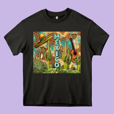 Mexico Heavy Core Tee Designed By Fadigitalartstudio