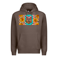 Mama Bear With Sunflowers And Glasses License Plate Premium Hoodie | Teevron
