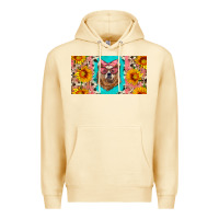 Pina Colada mama bear with sunflowers and glasses license plate Premium Hoodie - Artiststas