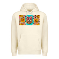 Sandshell mama bear with sunflowers and glasses license plate Premium Hoodie - Artiststas