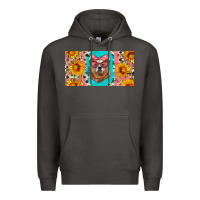 Smoke mama bear with sunflowers and glasses license plate Premium Hoodie - Artiststas