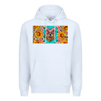 White mama bear with sunflowers and glasses license plate Premium Hoodie - Artiststas