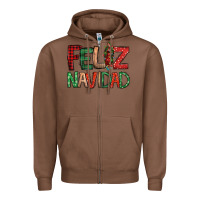 Chestnut Feliz Navidad our lady of Guadalupe Christmas Zipper Hoodie - Jasminsmagicworld