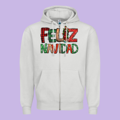 Feliz Navidad Our Lady Of Guadalupe Christmas Zipper Hoodie Designed By Jasminsmagicworld