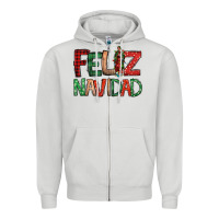 Dove Grey Feliz Navidad our lady of Guadalupe Christmas Zipper Hoodie - Jasminsmagicworld