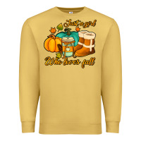 Antique Gold just a girl who loves fall Premium Sweatshirt - Jasminsmagicworld