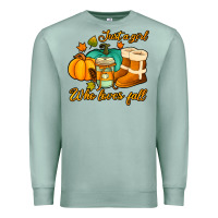 Seafoam just a girl who loves fall Premium Sweatshirt - Jasminsmagicworld