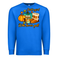 True Royal just a girl who loves fall Premium Sweatshirt - Jasminsmagicworld