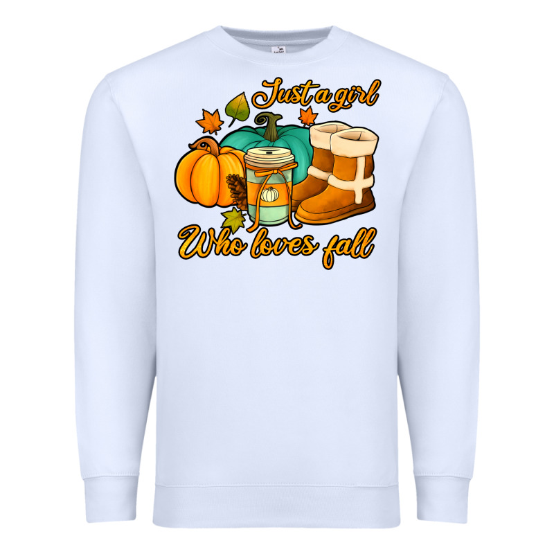 Just A Girl Who Loves Fall Premium Sweatshirt by Jasminsmagicworld | Teevron