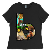 Black farm life alphabet lowercase letters b Ladies Tee - BundleAndBundleShop