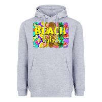 Heather Grey beach vibes summer brushstroke Heavyweight Hoodie - Jasminsmagicworld