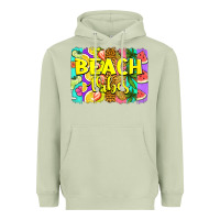 Matcha beach vibes summer brushstroke Heavyweight Hoodie - Jasminsmagicworld