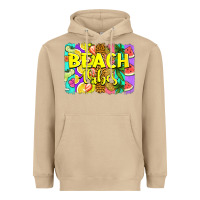 Mushroom beach vibes summer brushstroke Heavyweight Hoodie - Jasminsmagicworld