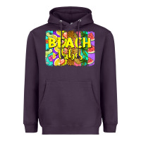 Plum beach vibes summer brushstroke Heavyweight Hoodie - Jasminsmagicworld
