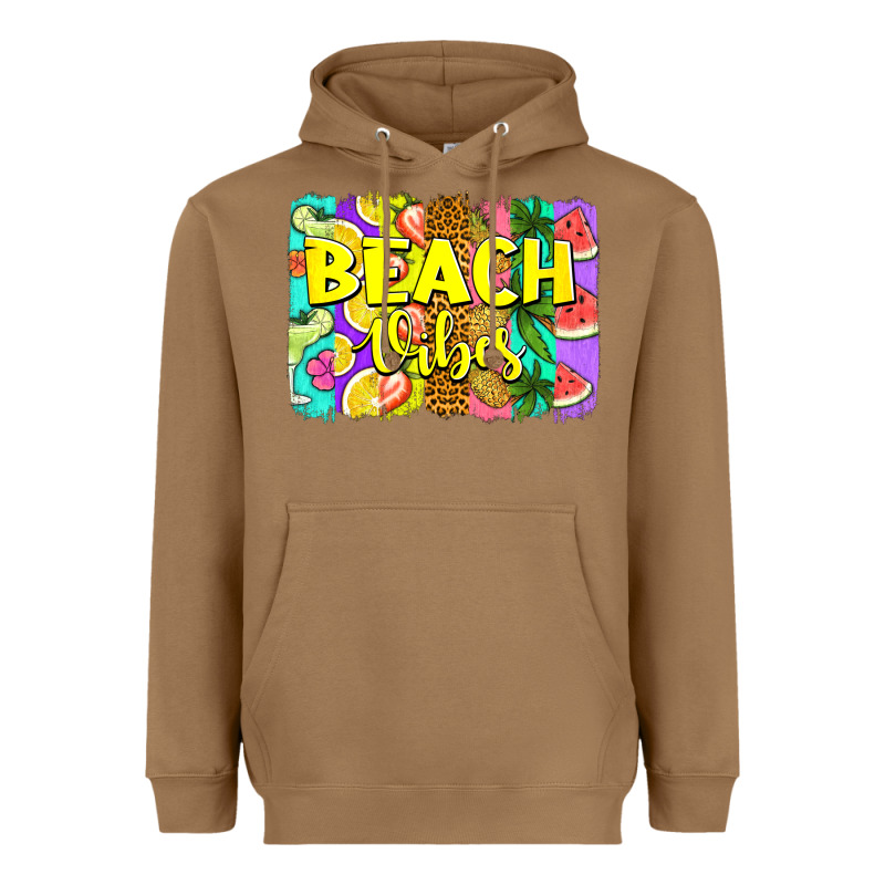 Beach Vibes Summer Brushstroke Heavyweight Hoodie by Jasminsmagicworld | Teevron