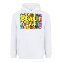 White beach vibes summer brushstroke Heavyweight Hoodie - Jasminsmagicworld