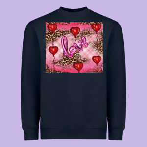 Valentine's Day Love Heavyweight Sweatshirt Designed By Ranaportraitstore