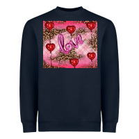 Navy valentine's day love Heavyweight Sweatshirt - RanaPortraitStore