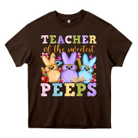 Chocolate Brown Easter Day Teacher of the sweetest peeps Heavy Core Tee - OliviaCreatesArt