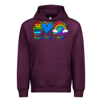 Mauve Wine Peace Love Pride Urban Hoodie - Jasminsmagicworld