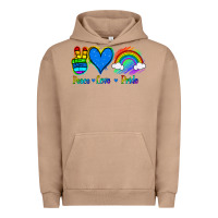 Pigment Burro Peace Love Pride Urban Hoodie - Jasminsmagicworld