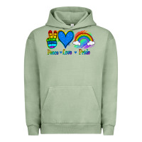 Pigment Oil Green Peace Love Pride Urban Hoodie - Jasminsmagicworld