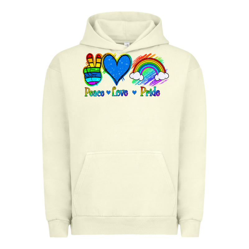 Peace Love Pride Urban Hoodie by Jasminsmagicworld | Teevron