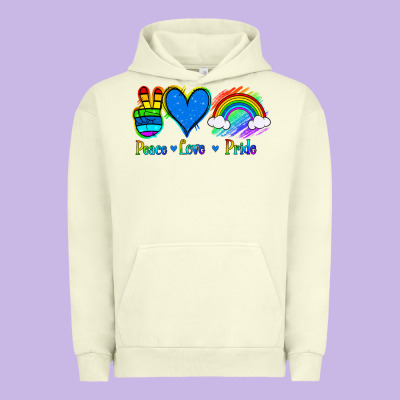 Peace Love Pride Urban Hoodie Designed By Jasminsmagicworld