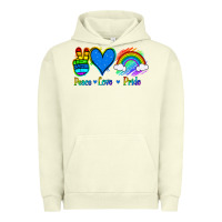 Pigment Pistachio Peace Love Pride Urban Hoodie - Jasminsmagicworld