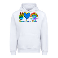 White Peace Love Pride Urban Hoodie - Jasminsmagicworld