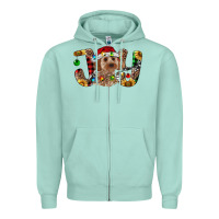 Seafoam Cockapoo Christmas Joy Zipper Hoodie - RanaPortraitStore