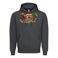 Smoke Cockapoo Christmas Joy Zipper Hoodie - RanaPortraitStore