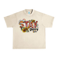 Sandshell Stay Groovy Urban Heavy Tee - CowhideDigitalArt