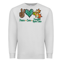 Dove Grey peace love pumpkin spice latte Premium Sweatshirt - Jasminsmagicworld