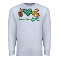Heather Grey peace love pumpkin spice latte Premium Sweatshirt - Jasminsmagicworld