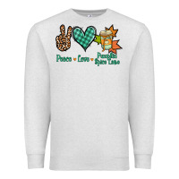 Oatmeal Heather peace love pumpkin spice latte Premium Sweatshirt - Jasminsmagicworld
