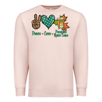 Pale Pink peace love pumpkin spice latte Premium Sweatshirt - Jasminsmagicworld