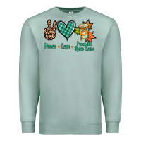 Seafoam peace love pumpkin spice latte Premium Sweatshirt - Jasminsmagicworld