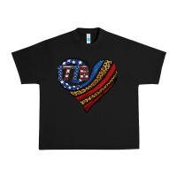 Black american western leopard flag heart Urban Heavy Tee - Jasminsmagicworld