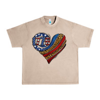 French Oak american western leopard flag heart Urban Heavy Tee - Jasminsmagicworld