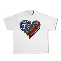 Lunar Rock american western leopard flag heart Urban Heavy Tee - Jasminsmagicworld