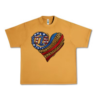 Peanut Butter american western leopard flag heart Urban Heavy Tee - Jasminsmagicworld