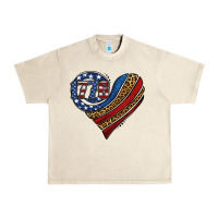 Sandshell american western leopard flag heart Urban Heavy Tee - Jasminsmagicworld